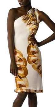 Roberto Cavalli chain link print dress