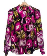 Missoni For Target Women's Abstract Floral Button Up Blouse Size S