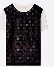 Logo Lace T-shirt in Black