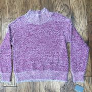 Falls Creek NWT Eyelash Mock Turtleneck size L pink/purple