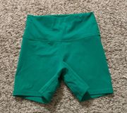 Gully Hicks Green Biker Shorts 5” Size Medium 