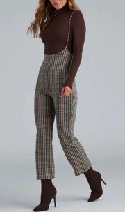 Perfectly Plaid Suspender Pants Size Small