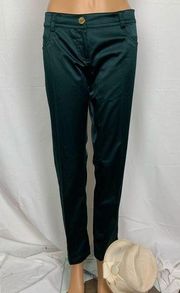 Marciano Dark Green Satin Pants Skinny Fitted 10