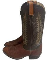 Tony Lama Black Label 6532 Western Cowboy Boots Brown Leather Men's Size 10D