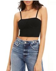 Good American Cupped Cotton Blend Tube Top