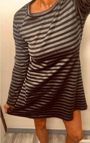 NWT Ash & Black Striped Long Sleeve Dress