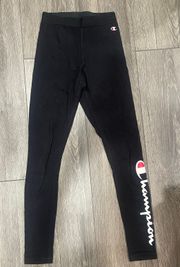 Leggings Black With Logo on ankle Size XS