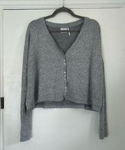 Urban Outfitters Out From Under Grey Cropped Oversized Cardigan Sweater M