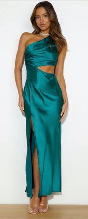 Poker Play Satin Maxi Dress