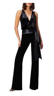 Ramy Brook Kenzy Sleeveless Wide Leg Jumpsuit Black Size 10 New