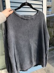 Charcoal Grey Knit Sweater