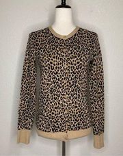 Merona Leopard Print Button Down Long Sleeves Cardigan