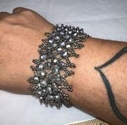 Vintage Seed Bead and Faceted Bead Bracelet