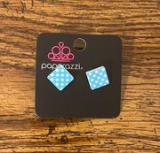 Paparazzi Blue and White Polka Dot Earrings