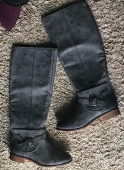 Grey Tall Riding Boots 7.5