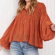 HYFVE Smocked Yoke Blouse