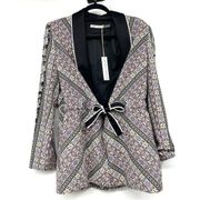 NWT Alice + Olivia Lincoln Dream Castle Drawstring Blazer