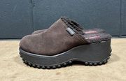 Vintage Union Bay Power Brown Suede Y2K 90’s Platform Slip On Shoes Women’s 8.5