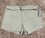 Vintage Y2K Belted Khaki Shorts