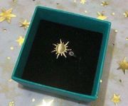 18k Gold over Stainless Steel Spinning Sun Ring Size 6.5