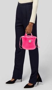 Opening Ceremony | Mesh Mini Bucket Bag with Top Handle in Bright Pink