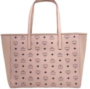 New MCM Soft Pink Monogram Logo Tote Shopper