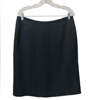 Armani Collezioni Black Skirt Size 10 Silk Blend Fully Lined Made In Italy