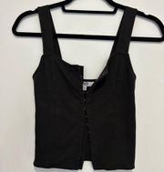 Steve Madden Black Corset Tank Top