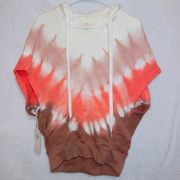 NWT Maaji Loungewear Sleeveless Tie Dye Pullover Hooded Sweatshirt size medium