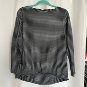 Lululemon  long sleeve black and white striped shirt. Size 4