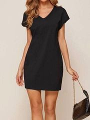 Black T-Shirt Dress, Size XSmall