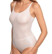 Miraclesuit Body Glow Bodysuit Beige Body Suit Size Large Shapewear 2420 Stretch