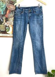 Armani Exchange Low Rise Distressed Denim Flared Jeans size 0