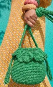 Rhode x  green woven bag good condition