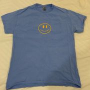 Smiley “I love Jesus” blue shirt