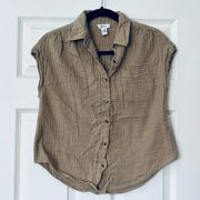 Japna Button Down Sleeveless Top - Size S