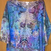 Chico's like new embellished printed top Size 2