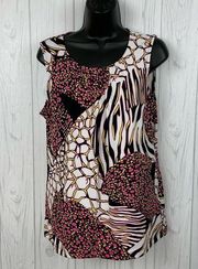 Christopher Banks black & pink print tank size Small