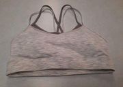 Zyia  Active Luxe Strappy Sports Bra Size Medium Heathered Gray M