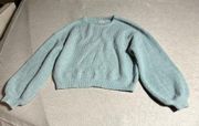 Rhythm Crewneck Balloon Sleeve Wool blend Cozy Soft Sweater Size Small EUC