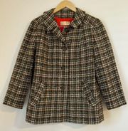 Pendleton 60’s  Women’s 100% Virgin Wool Blazer Jacket Pencil Skirt Set Plaid