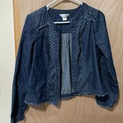 Christopher & Banks Denim Quilted Jacket