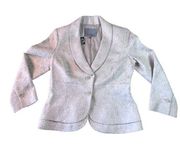 Classiques Entier Women's Small Neutral Jacqrd Blazer Suit Jacket New