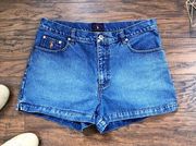 vintage • 90s denim shorts US Polo Association blue jean high rise medium wash