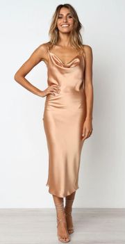 persia dress in gold