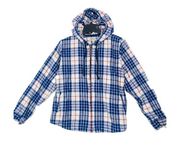 L.L Bean Womens Plaid Relaxed Fit Flannel Hoodie