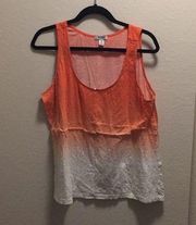 Old Navy Beautiful orange and white sequin ombré tank.