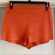 june & hudson|| Orange linen shorts w/ pockets