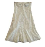 Bisou Bisou Michele Bohbot Ivory Lace Strapless Gown Dress Size 10