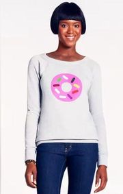 Kate Spade Darcel Pink Donut Sprinkles Graphic  Sweatshirt Top Shirt Size XS